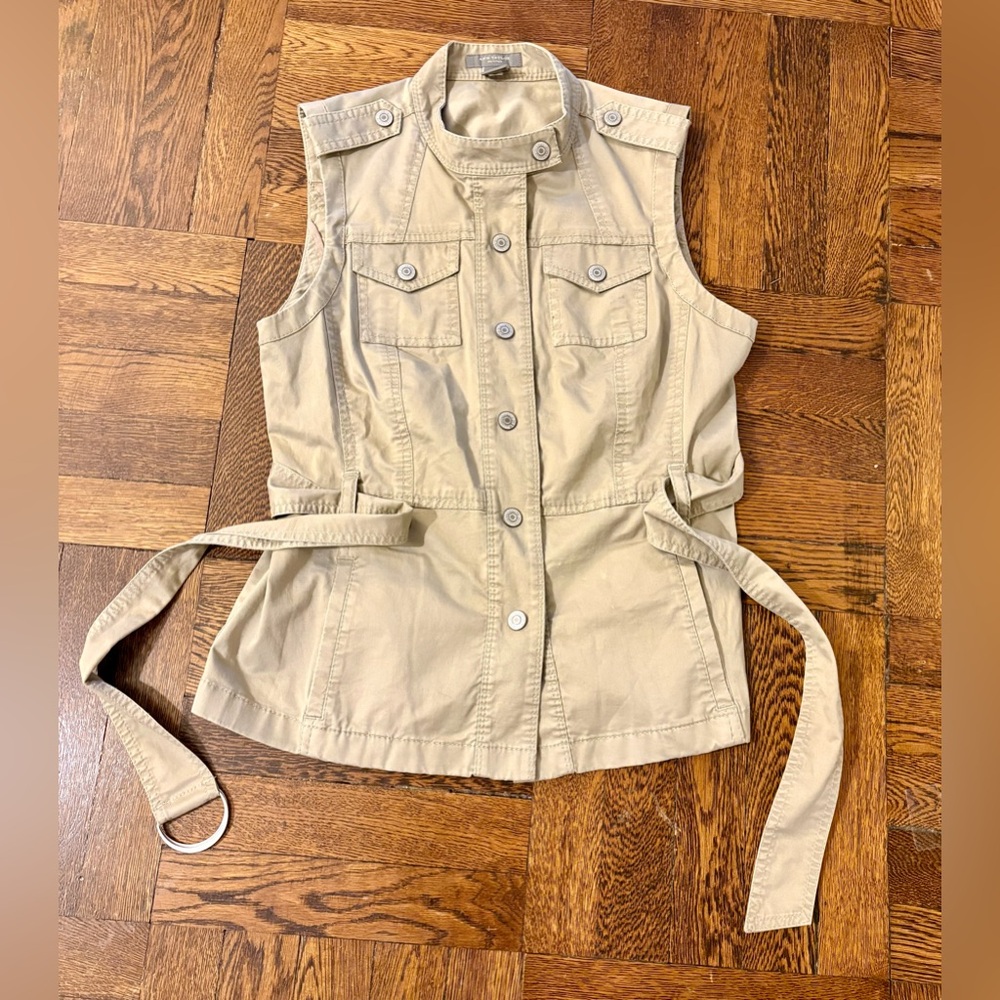 Ann Taylor - Khaki Belted Vest